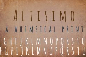 Alternative view of ZP Altisimo Font