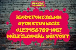 Alternative view of Zieder Danger Basic Graffiti Font