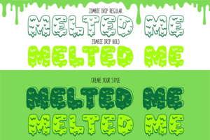 Alternative view of Zombie Drip Font