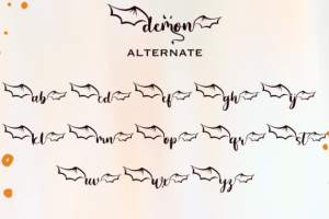 Alternative view of Demon Font