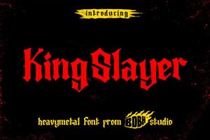 Alternative view of King Slayer Font